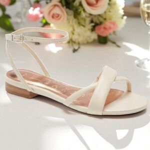 HP🥳 New Ted Baker London BHLDN Anthropologie Sheahh Ivory Leather Strappy Bridal